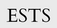 Black text 'ESTS' on a white background